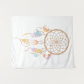 Tribal Dreamcatcher Boho Wandteppich (Vorderseite (Horizontal))