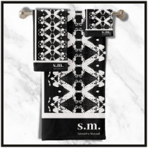 Tribal-Druck mit schwarzer und weißer Geometrie