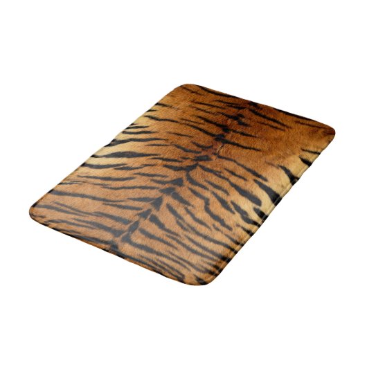 Tribal Dschungeltierpelz Tiger Print Badematte (Schrägansicht)