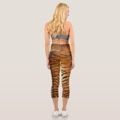 Tribal Dschungeltierpelz Tiger Print Capri Leggings (Rückseite)