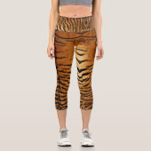 Tribal Dschungeltierpelz Tiger Print Capri Leggings (Vorderseite)