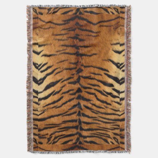 Tribal Dschungeltierpelz Tiger Print Decke (Vorderseite Vertikal)
