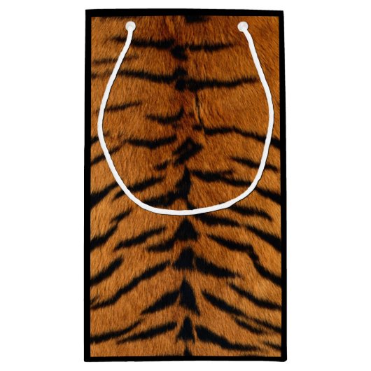 Tribal Dschungeltierpelz Tiger Print Kleine Geschenktüte (Rückseite)