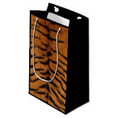 Tribal Dschungeltierpelz Tiger Print Kleine Geschenktüte (Vorderseite Schrägansicht)