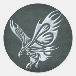 Tribal Eagle Runder Aufkleber