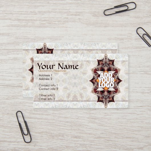 Tribal Earth Business Card Visitenkarte (Vorderseite/Rückseite Beispiel)