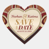 Tribal Earth Save the Date Sticker (Vorderseite)