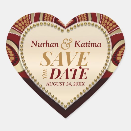 Tribal Earth Save the Date Sticker (Vorderseite)