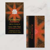 Tribal Earth Star New Age Art Business Cards Visitenkarte (Vorne/Hinten)