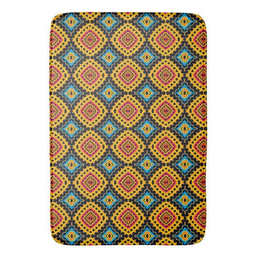 Tribal-Einfluss des Bold Geometric Diamond Pattern Badematte (Vorderseite Vertikal)