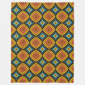 Tribal-Einfluss des Bold Geometric Diamond Pattern Fleecedecke (Vorderseite)