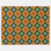 Tribal-Einfluss des Bold Geometric Diamond Pattern Fleecedecke (Vorderseite (Horizontal))