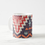 Tribal Elegance: Geometrisches Ethnic Print Kaffeetasse (Vorderseite Links)