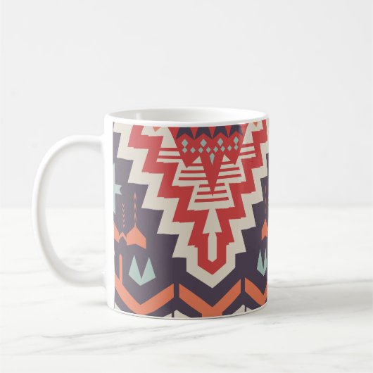 Tribal Elegance: Geometrisches Ethnic Print Kaffeetasse (Links)