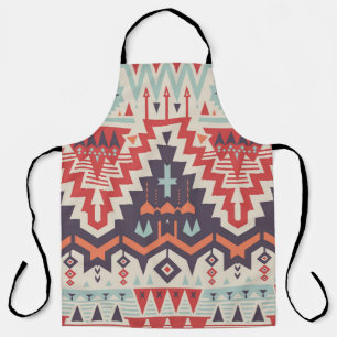 Tribal Elegance: Geometrisches Ethnic Print Schürze