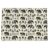 Tribal Elephant Boho Pattern (1) Große Geschenktüte (Vorderseite)