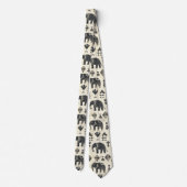 Tribal Elephant Boho Pattern (1) Krawatte (Rückseite)