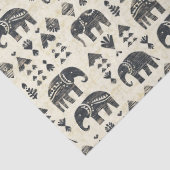 Tribal Elephant Boho Pattern (1) Seidenpapier (Detail)