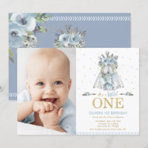 Tribal Elephant Boy Wild Ein 1. Geburtstag Foto