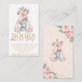 Tribal Elephant Pink Floral Books for Baby Begleitkarte (Vorne/Hinten)