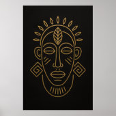 Tribal Essence | African Face Motif Art Print Poster (Vorne)