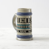 Tribal Ethnic/Blaue Band Bierglas (Vorderseite Links)