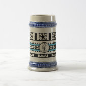 Tribal Ethnic/Blaue Band Bierglas (Mittel)