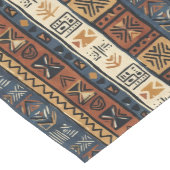 Tribal Ethnic Brown Gold & Green Mittelgroßer Tischläufer (Ecke)