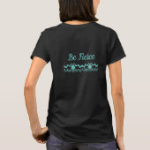 Tribal Ethnic Geometric Turquoise und Black T-Shirt (Rückseite)