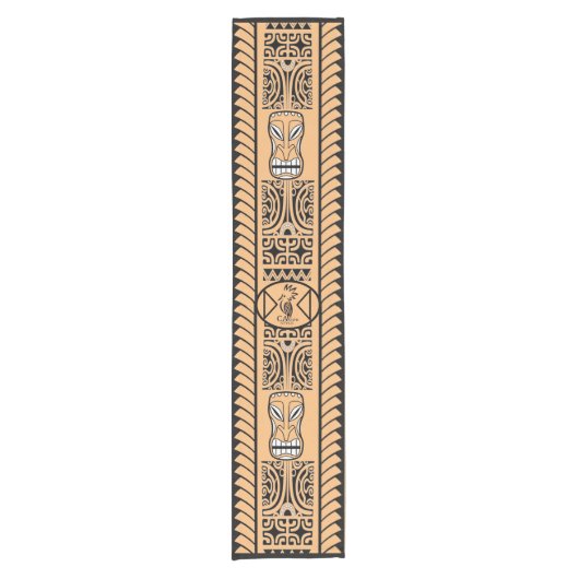 Tribal Ethnic Kurzer Tischläufer (Vorderseite)