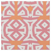 Tribal Ethnic Orange Pink Geometric Muster Stoff (Nahaufnahme)