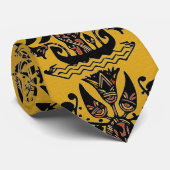 Tribal Ethnic Tattoo Pattern Krawatte (Gerollt)