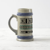 Tribal Ethnic/Turquoise Bierkrug Bierglas (Links)