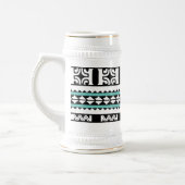 Tribal Ethnic/Turquoise Bierkrug Bierglas (Links)