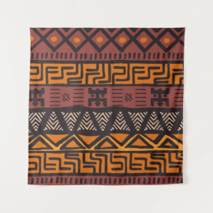 Tribal-ethnisches farbenfrohes Boho-Muster mit Geo Wandteppich