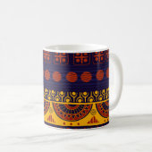 Tribal Ethno: Nahtloses Musterdesign. Kaffeetasse (VorderseiteRechts)