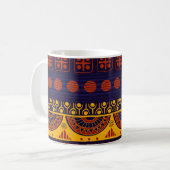 Tribal Ethno: Nahtloses Musterdesign. Kaffeetasse (Vorderseite Links)