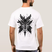 Tribal Face Ink Splash Art T-Shirt (Rückseite)