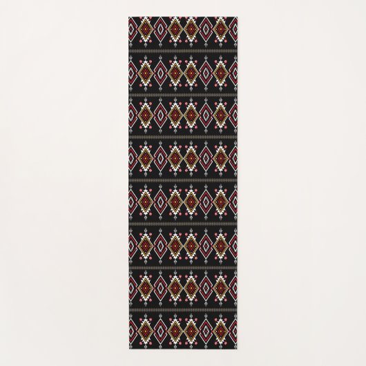 Tribal farbiges geometrisches Muster Yogamatte (Vorderseite)