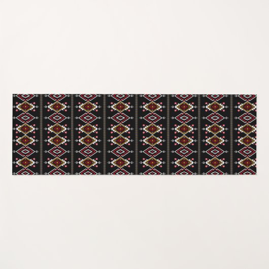 Tribal farbiges geometrisches Muster Yogamatte (Vorderseite (Horizontal))
