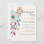 Tribal feather Dreamcatcher Junggeselinnen-Abschie Einladung (Vorderseite)