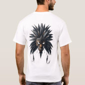 Tribal Feather Face Art T-Shirt (Rückseite)