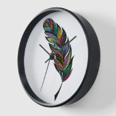 Tribal Feather Wall Clock Uhr (Winkel)