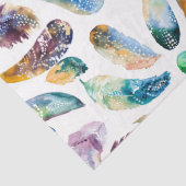 Tribal Feathers Pastel Watercolor Illustration Seidenpapier (Detail)