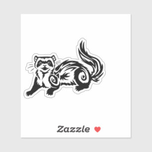 Tribal Ferret Tattoo Design Aufkleber