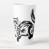 Tribal Ferret Tattoo Design Milchtasse (Vorderseite)