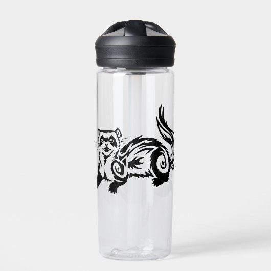 Tribal Ferret Tattoo Design Trinkflasche (Vorderseite)