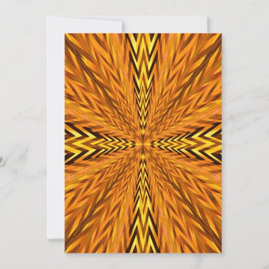 Tribal Fertilität Tanz Golden Abstrakt Baby Shower Einladung (Rückseite)