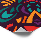 Tribal Festive: farbenfrohe ethnische Muster Poster (Ecke)