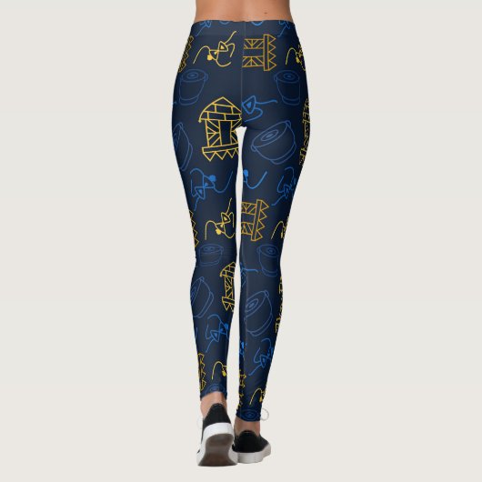 Tribal Festive Folklore Muster Leggings (Rückseite)